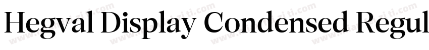 Hegval Display Condensed Regular字体转换